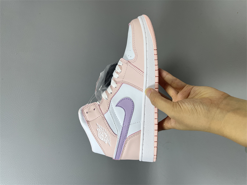 Women Running Weapon Air Jordan 1 Pink/White Shoes 489 Women Running Weapon Air Jordan 1 Pink/White Shoes 489